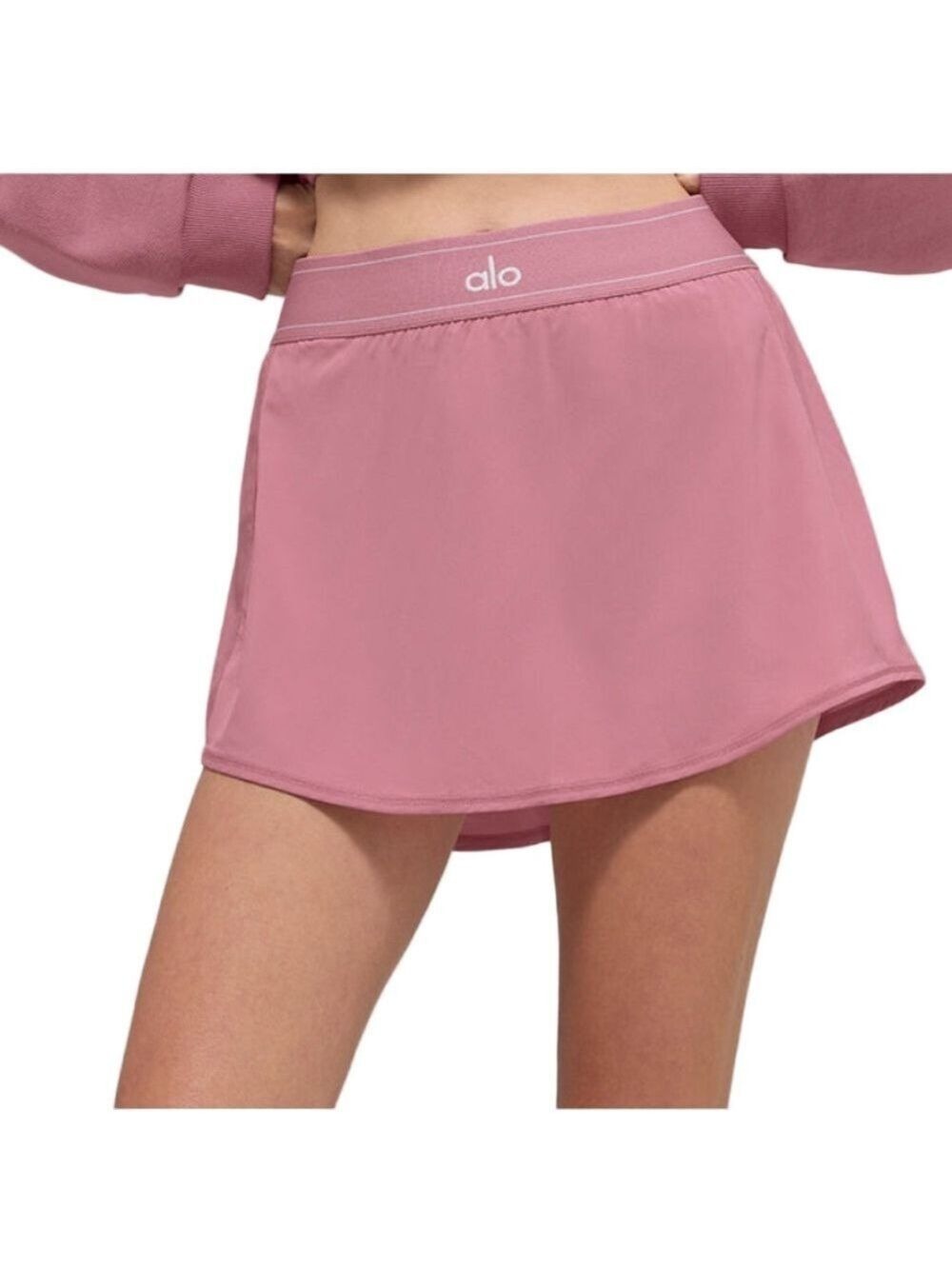 ALO Yoga Wild Rose Pink Match Point Tennis Skirt with Shorts tenniscore NWT